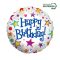 Happy Birthday Bright fólia lufi 46 cm