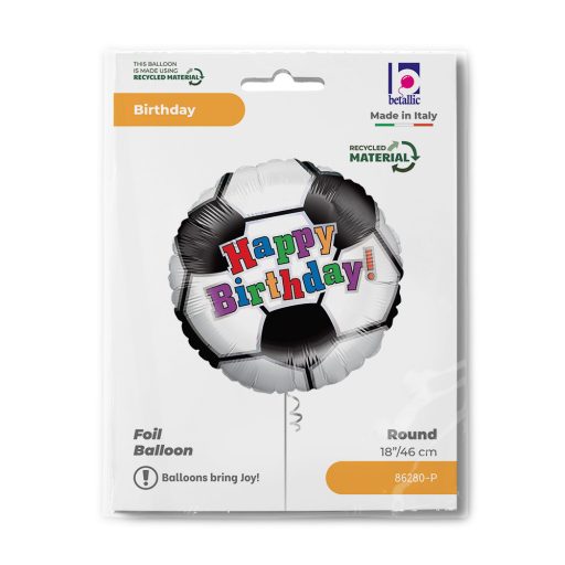 Happy Birthday Soccer Ball fólia lufi 46 cm