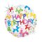 Happy Birthday Balloons Dog Holo fólia lufi 46 cm