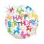 Happy Birthday Balloons Dog Holo fólia lufi 46 cm