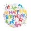 Happy Birthday Balloons Dog Holo fólia lufi 46 cm