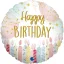 Happy Birthday Candle mini fólia lufi 19 cm (WP)