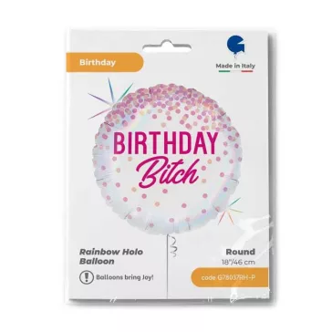 Happy Birthday Bitch fólia lufi 46 cm