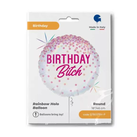 Happy Birthday Bitch fólia lufi 46 cm