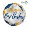 Happy Birthday Glitter Marble Blue fólia lufi 46 cm