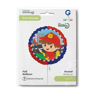 Tűzoltó Hero fólia lufi 46 cm