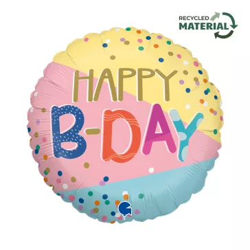 Happy Birthday Funky Dots fólia lufi 46 cm