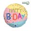 Happy Birthday Funky Dots fólia lufi 46 cm