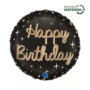 Happy Birthday Sparkling fólia lufi 46 cm