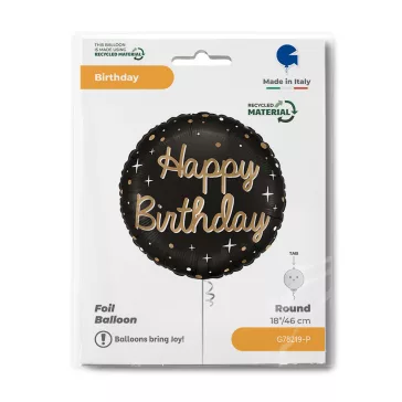 Happy Birthday Sparkling fólia lufi 46 cm