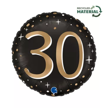 Happy Birthday 30 Sparkling fólia lufi 46 cm