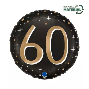 Happy Birthday 60 Sparkling fólia lufi 46 cm