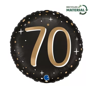 Happy Birthday 70 Sparkling fólia lufi 46 cm
