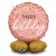 Happy Birthday Rose Gold fólia lufi talppal 41 cm