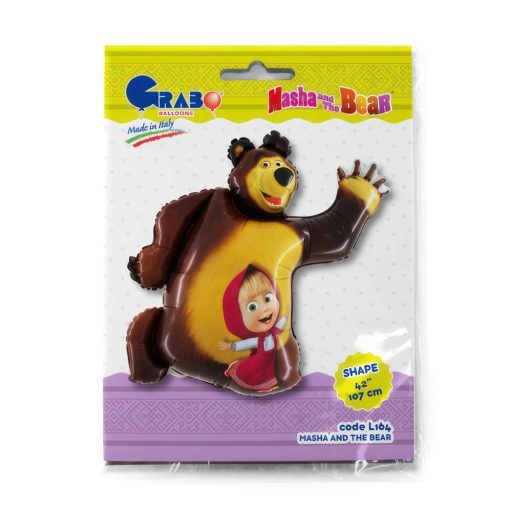 Mása és a medve Smile fólia lufi 107 cm