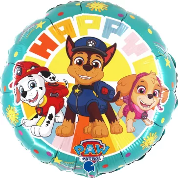 Mancs Őrjárat Happy fólia lufi 46 cm