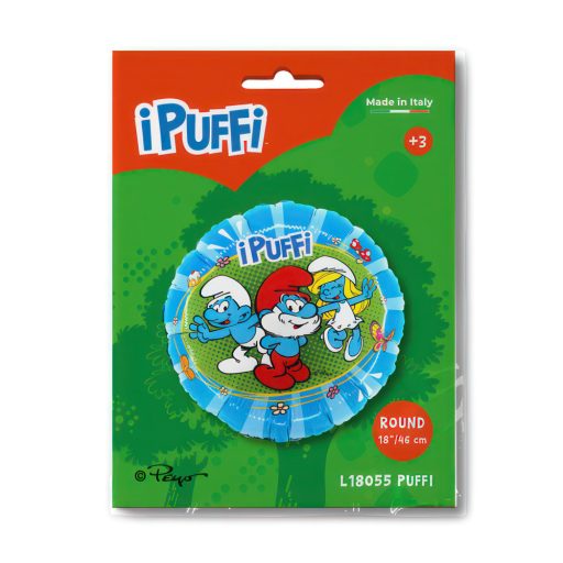 Hupikék törpikék Fun fólia lufi 46 cm