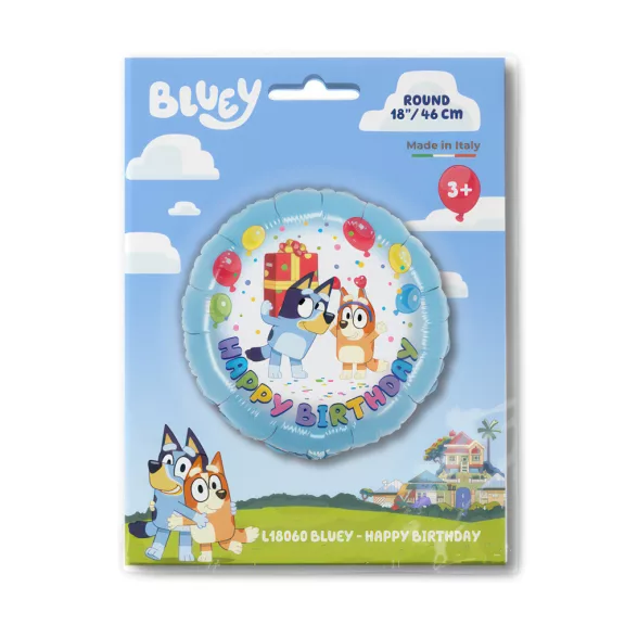 Bluey Party fólia lufi 46 cm