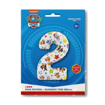 Mancs Őrjárat Star 2-es szám fólia lufi 66 cm