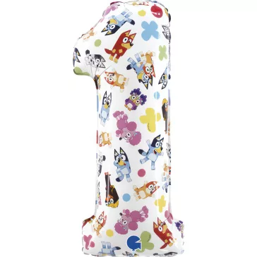 Bluey Friends 1-es szám fólia lufi 66 cm