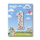 Bluey Friends 1-es szám fólia lufi 66 cm Bluey Friends 1-es szám fólia lufi 66 cm