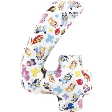 Bluey Friends 4-es szám fólia lufi 66 cm