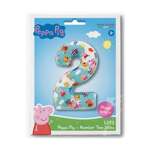 Peppa malac Blue 2-es szám fólia lufi 66 cm