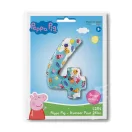 Peppa malac Blue 4-es szám fólia lufi 66 cm Peppa malac Blue 4-es szám fólia lufi 66 cm