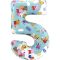 Peppa malac Blue 5-ös szám fólia lufi 66 cm