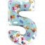 Peppa malac Blue 5-ös szám fólia lufi 66 cm