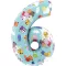 Peppa malac Blue 6-os szám fólia lufi 66 cm