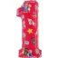 CoComelon Red 1-es szám fólia lufi 66 cm