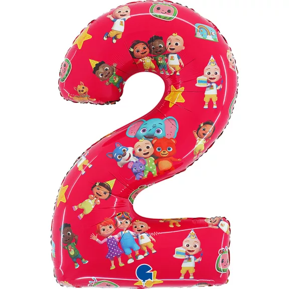 CoComelon Red 2-es szám fólia lufi 66 cm CoComelon Red 2-es szám fólia lufi 66 cm