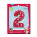 CoComelon Red 2-es szám fólia lufi 66 cm CoComelon Red 2-es szám fólia lufi 66 cm