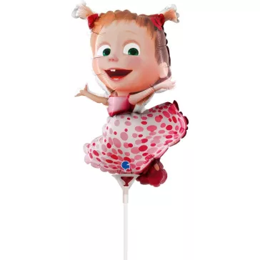 Mása és a medve Pois mini fólia lufi 30 cm (WP)