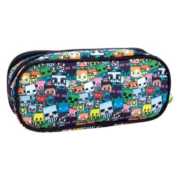 Minecraft Chibi 2 rekeszes tolltartó 23,5 cm