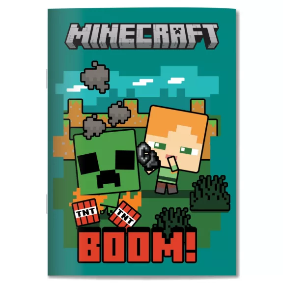 Minecraft Boom B/5 vonalas füzet 40 lapos Minecraft Boom B/5 vonalas füzet 40 lapos