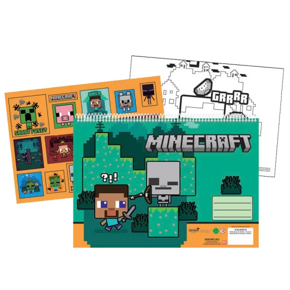 Minecraft Creepers Need Hugs A/4 spirál vázlatfüzet 40 lapos matricával Minecraft Creepers Need Hugs A/4 spirál vázlatfüzet 40 lapos matricával