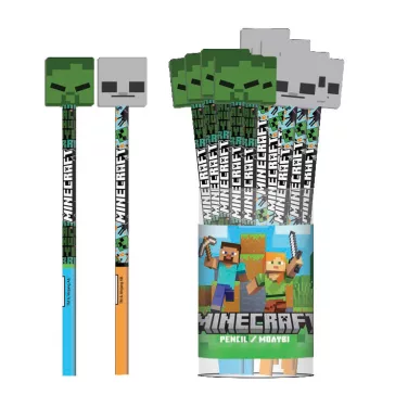 Minecraft Pixel HB grafit ceruza forma radír véggel