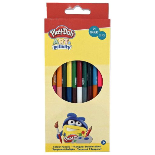Play-Doh Art kétvégű, háromszögletű színes ceruza készlet