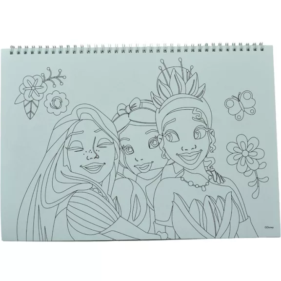 Disney Hercegnők Spring A/4 spirál vázlatfüzet 40 lapos matricával