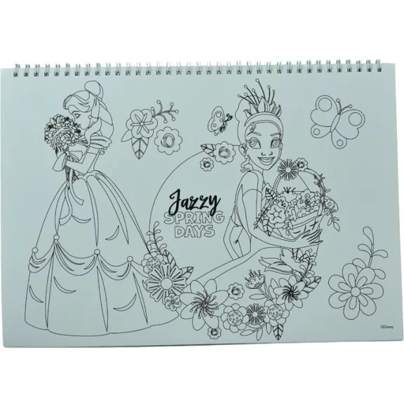 Disney Hercegnők Spring A/4 spirál vázlatfüzet 40 lapos matricával