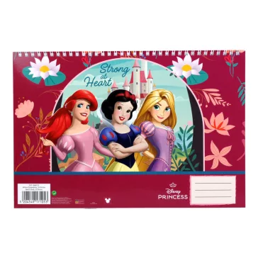 Disney Hercegnők Strong A/4 spirál vázlatfüzet, 30 lapos