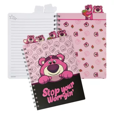   Disney Játékháború Lotso Jam A5 notesz, jegyzetfüzet regiszterekkel