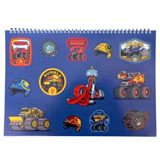 Mancs Őrjárat Rescue Wheels A/4 spirál vázlatfüzet 40 lapos matricával
