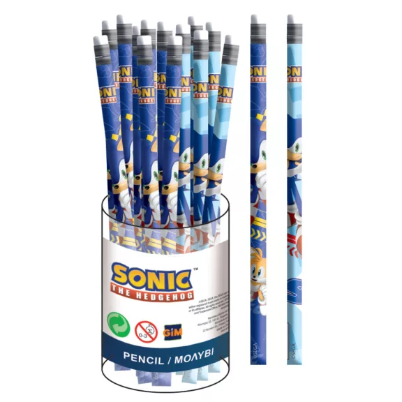 Sonic a sündisznó Rush HB grafit ceruza radír véggel Sonic a sündisznó Rush HB grafit ceruza radír véggel