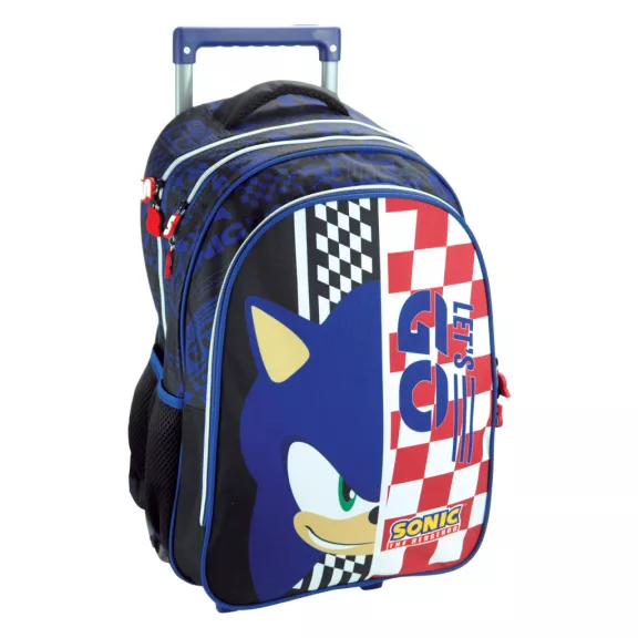 Sonic a sündisznó Champion Racer gurulós iskolatáska, táska 46 cm Sonic a sündisznó Champion Racer gurulós iskolatáska, táska 46 cm