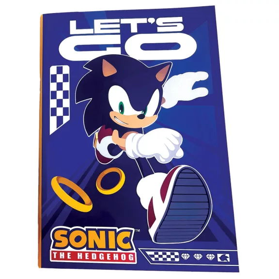 Sonic a sündisznó Let's Go B/5 vonalas füzet 40 lapos Sonic a sündisznó Let's Go B/5 vonalas füzet 40 lapos