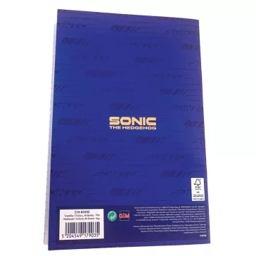   Sonic a sündisznó Let's Go B/5 vonalas füzet 40 lapos