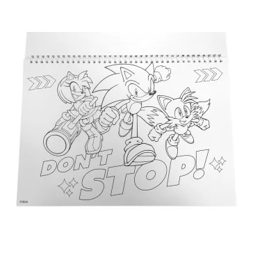   Sonic a sündisznó Speedy A/4 spirál vázlatfüzet 40 lapos matricával